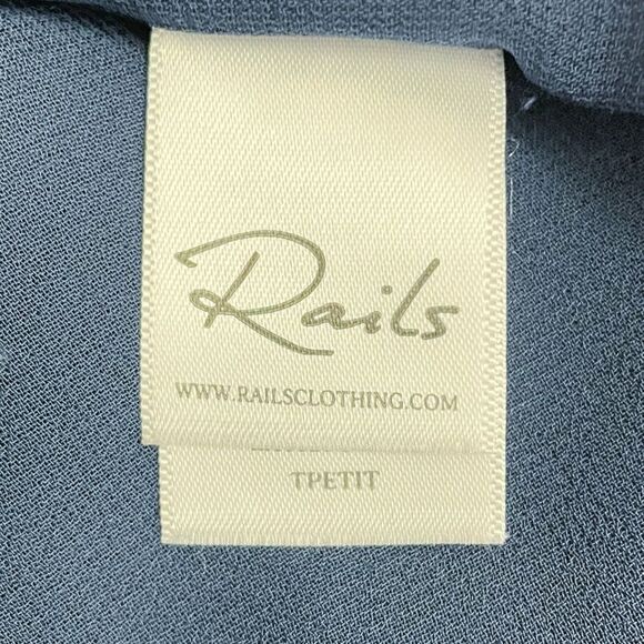 Rails Brenna Wrap Dress Navy & White Polka Dot Flutter Sleeve Mini Dress Size XS - Picture 10 of 13